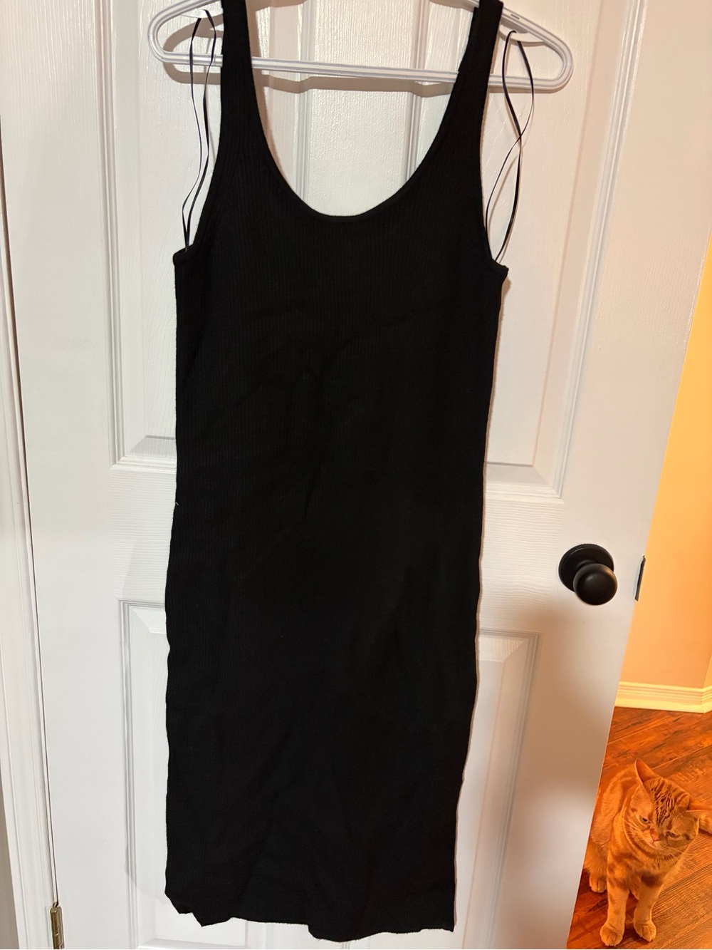 Black Ribbed Midi Dress - From Target
